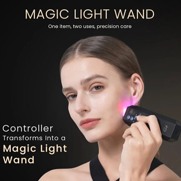 NEW IN BOX GYH  LED Light Face & Neck Mask WITH Handheld Light Wand - Picture 5 of 8